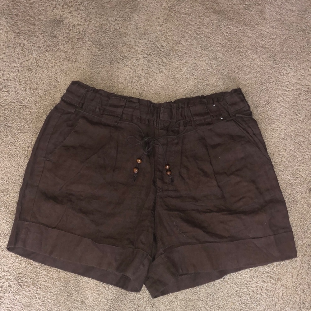 Old navy brown linen shorts